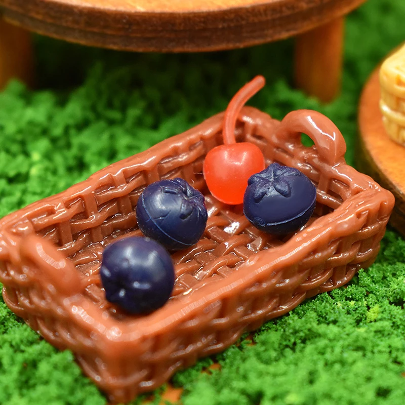 1/12 ตุ๊กตาจําลองตะกร้าขนมปังรุ่น Dollhouse Miniature เฟอร์นิเจอร์ห้องครัวตกแต่งตุ๊กตาอุปกรณ์เสริม House