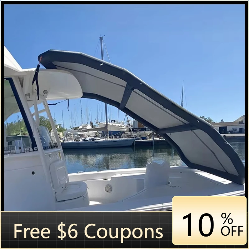 

STLF HOMFUL Inflatable Bimini Top Shade Boat Canopy Boat Shade Awning Bimini Top for Boat