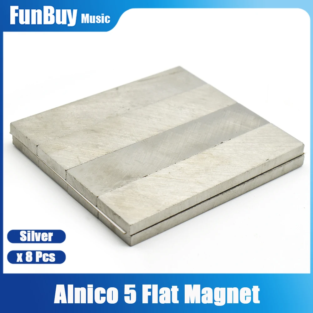 8 Pcs Humbucker Magnetized Alnico 5 Bar Magnet for Guitar Pickup Producing Accessories 60*3.2*13MM