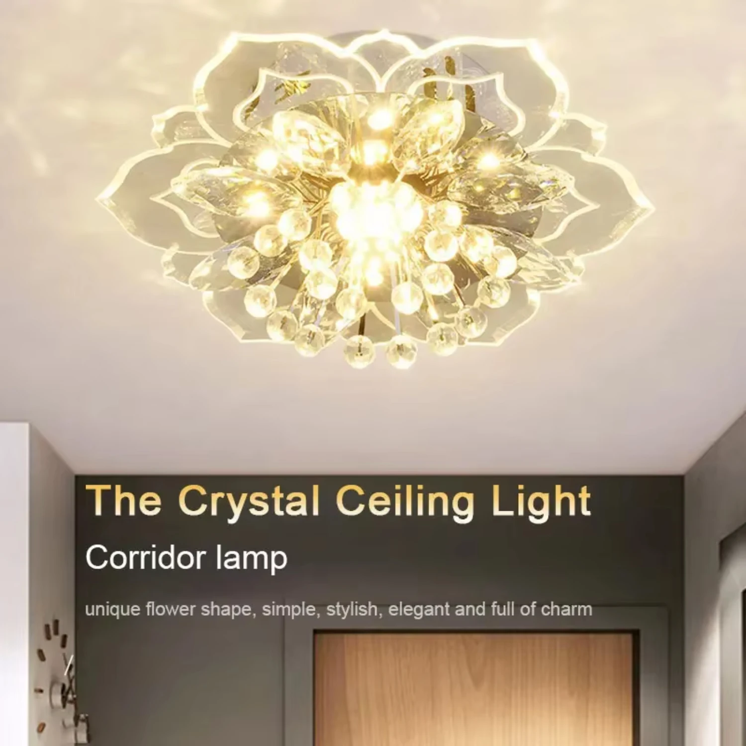 Modern  Ceiling Light Crystal Ceiling Lamp Bedroom Chandelier Indoor Lighting  Living Room  Decoration  Chandelier