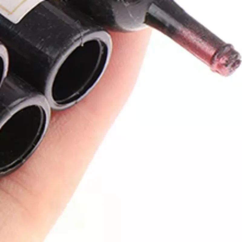 10 قطعة 1/12 دمية مصغرة مجموعة زجاجات النبيذ الصغيرة مع صندوق محاكاة المشروبات نموذج لعب لدمية ديكورات منزلية اكسسوارات #1