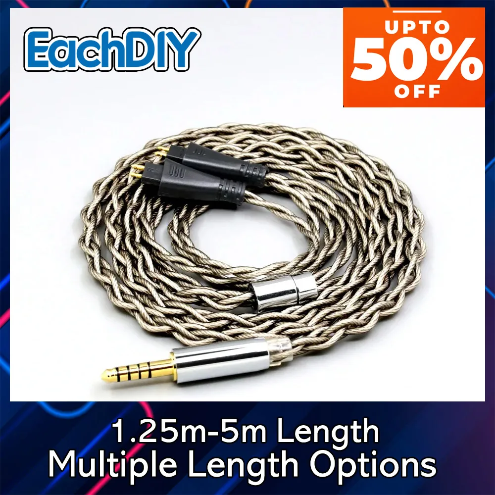 Pure 99% Silver Silver Plated Shield Graphene Earphone Cable For FOSTEX TH900 TH1000RP TH1100RP 909 TR-X00 600 7925