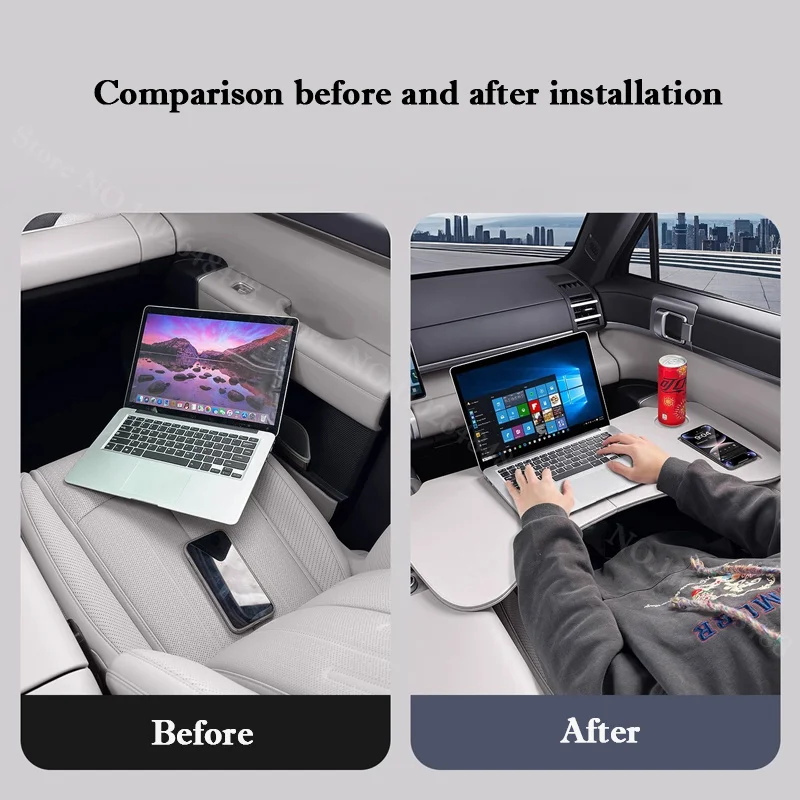For BYD Ti 7 2025 2026 2027 Food Tray Table Eating Drinks Holder Foldable Car Steering Wheel Table High Stability Strong Bracket