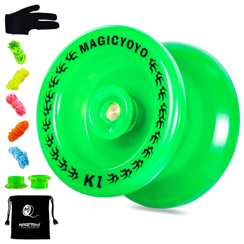 MAGICYOYO Responsive Yoyo K1-Plus With Yoyo Sack + 5 Strings And Yo-Yo Glove Gif