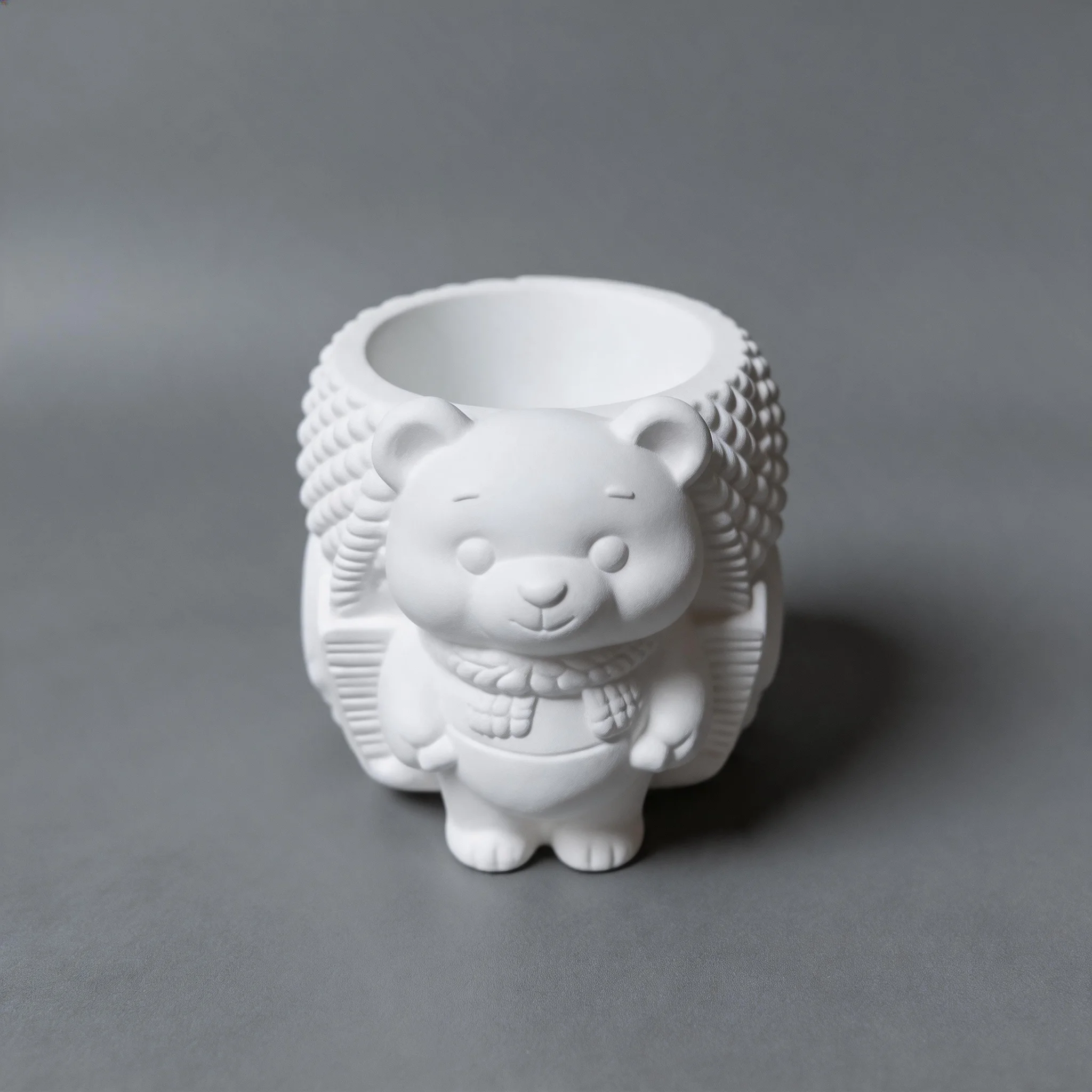 

Cute Bear Flower Pot Molds for Concrete DIY Floral Cart Bear Silicone Mold Cement Plaster Candle Holder Vase Mould Home Decor