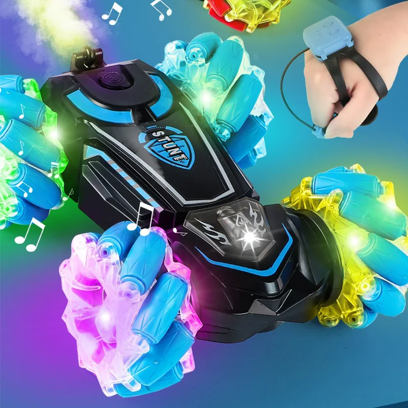 

Музыкальный светодиодный контроль жестов 1:24, 4WD радиоуправляемая машина, 2,4G Mini Twister, внедорожник для скалолазания, доставка игрушек, подарки