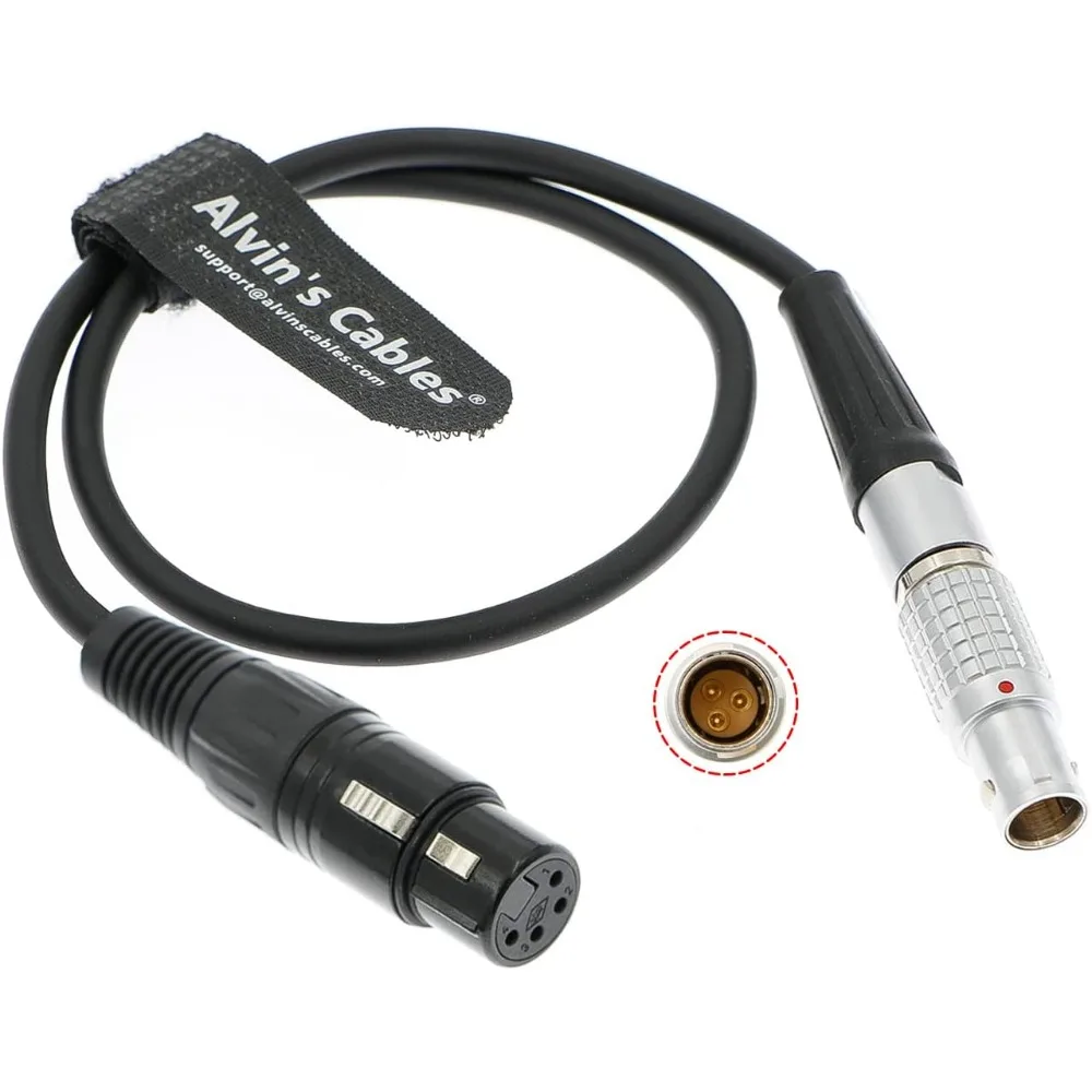 

Alvin's Cables Power Cable for Sony Venice F55 Camera for Steadicam M1 M2 Sled 2B 3 Pin Male to XLR 4 Pin Female 12V Power Cable