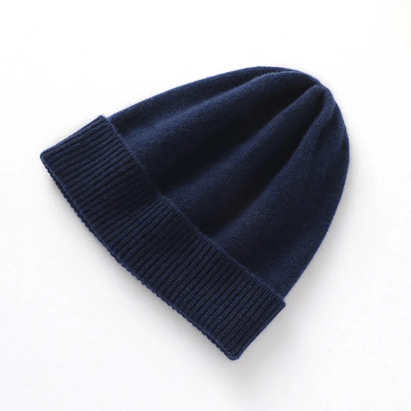 DjzDsm100 % gorro tejido de cachemira pura, gorro multiusos para hombres y mujeres, gorro de lana pequeño con pantalla facial cálida para otoño e