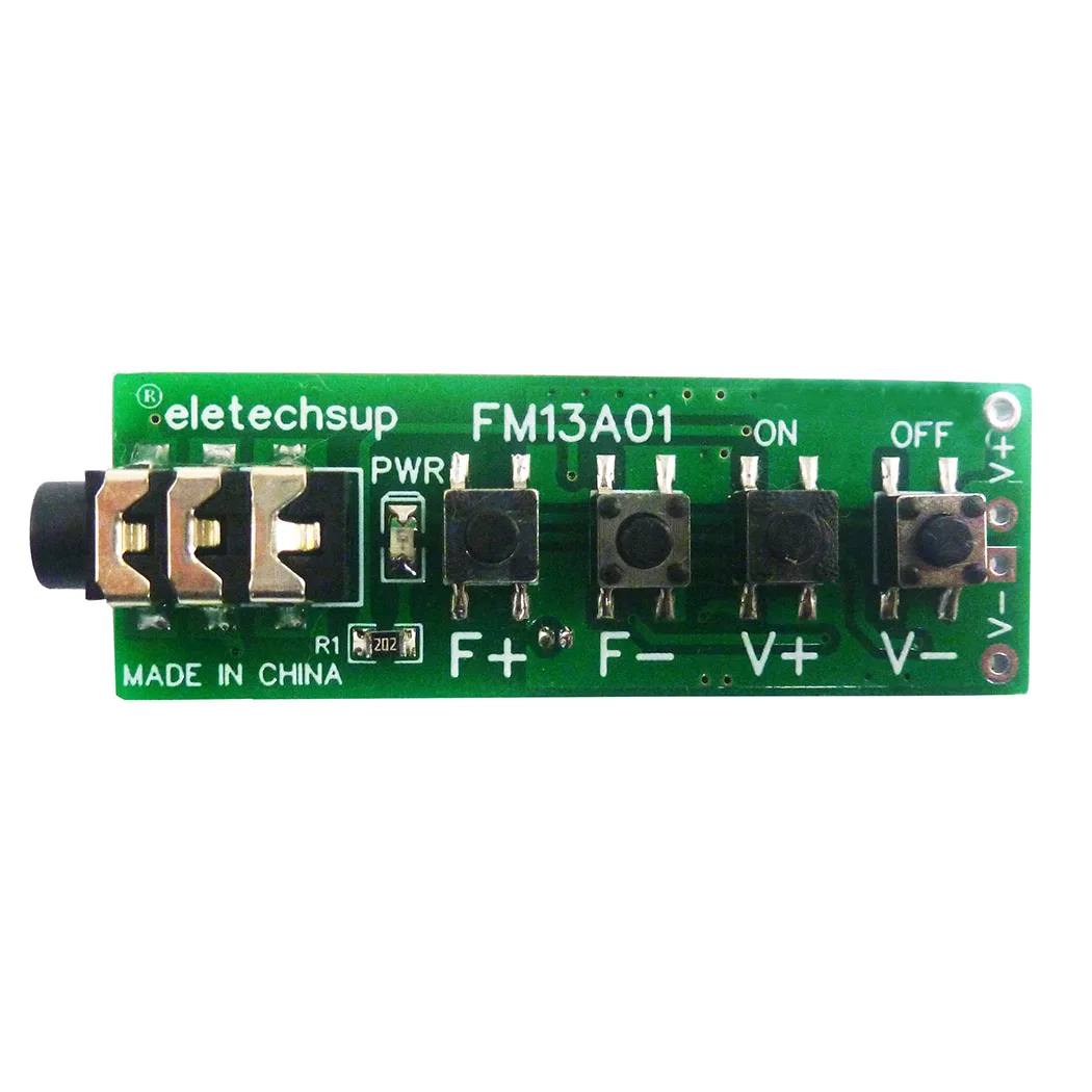 1 PCS 76-108MHz FM Dual Channel Stereo Radio Module RDA5807 Audio Receiver Board DC 3.7-18V for Earphone Headset Speaker