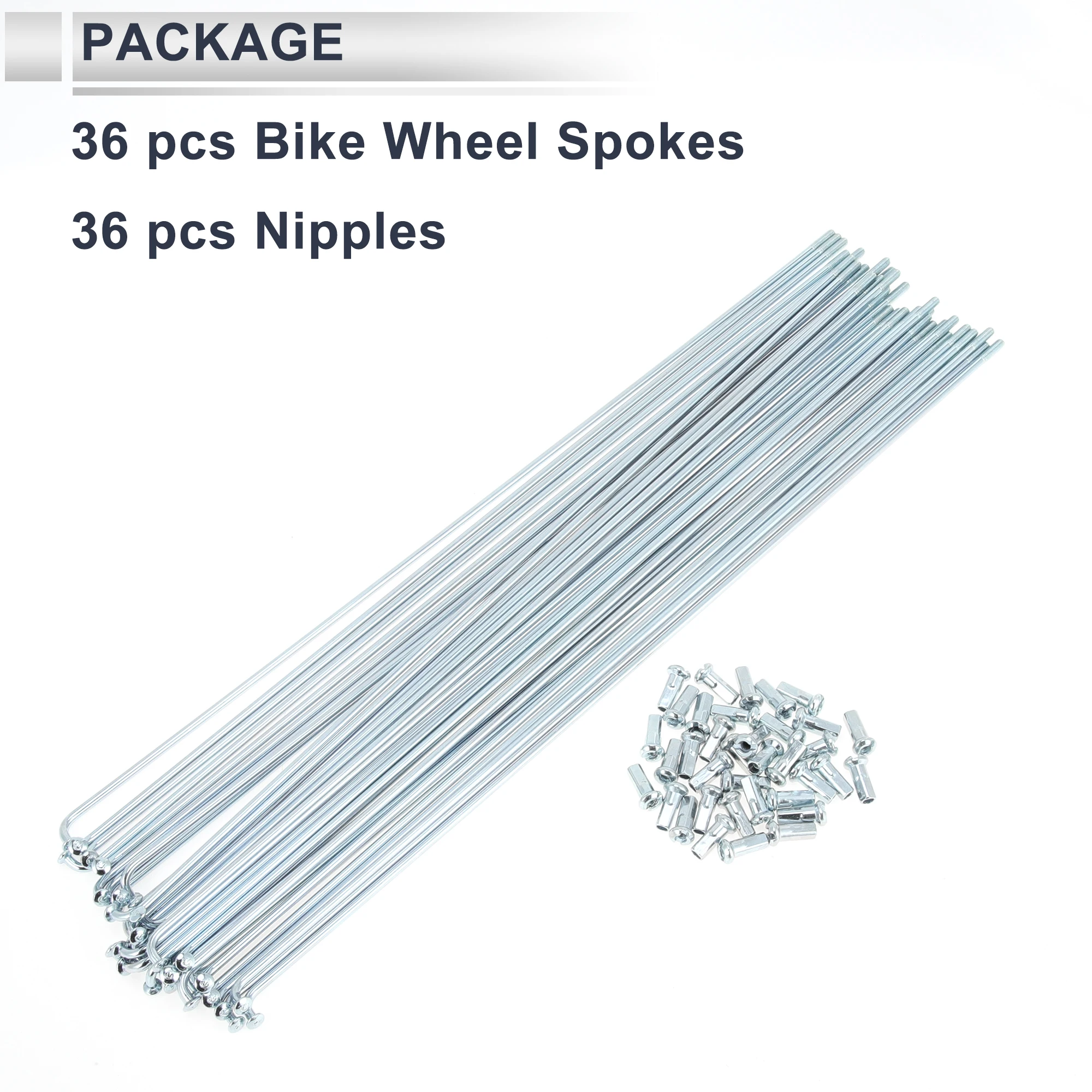 Obrázek 4: X autohaux 36pcs 12G J skloňovat bicykl ocel spokes 69mm 76mm 82mm 87mm 92mm 100mm 105mm-249mm cyklus spokes s bradavek