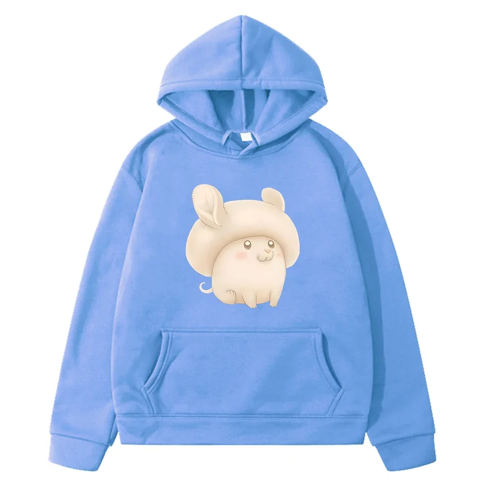 Vegetable Fairy Mushroom Mouse Hoodies Cartoon Print Kawaii Children Sweatshirt with Hooded Long Sleeve Cute Boys/Girls Pullover