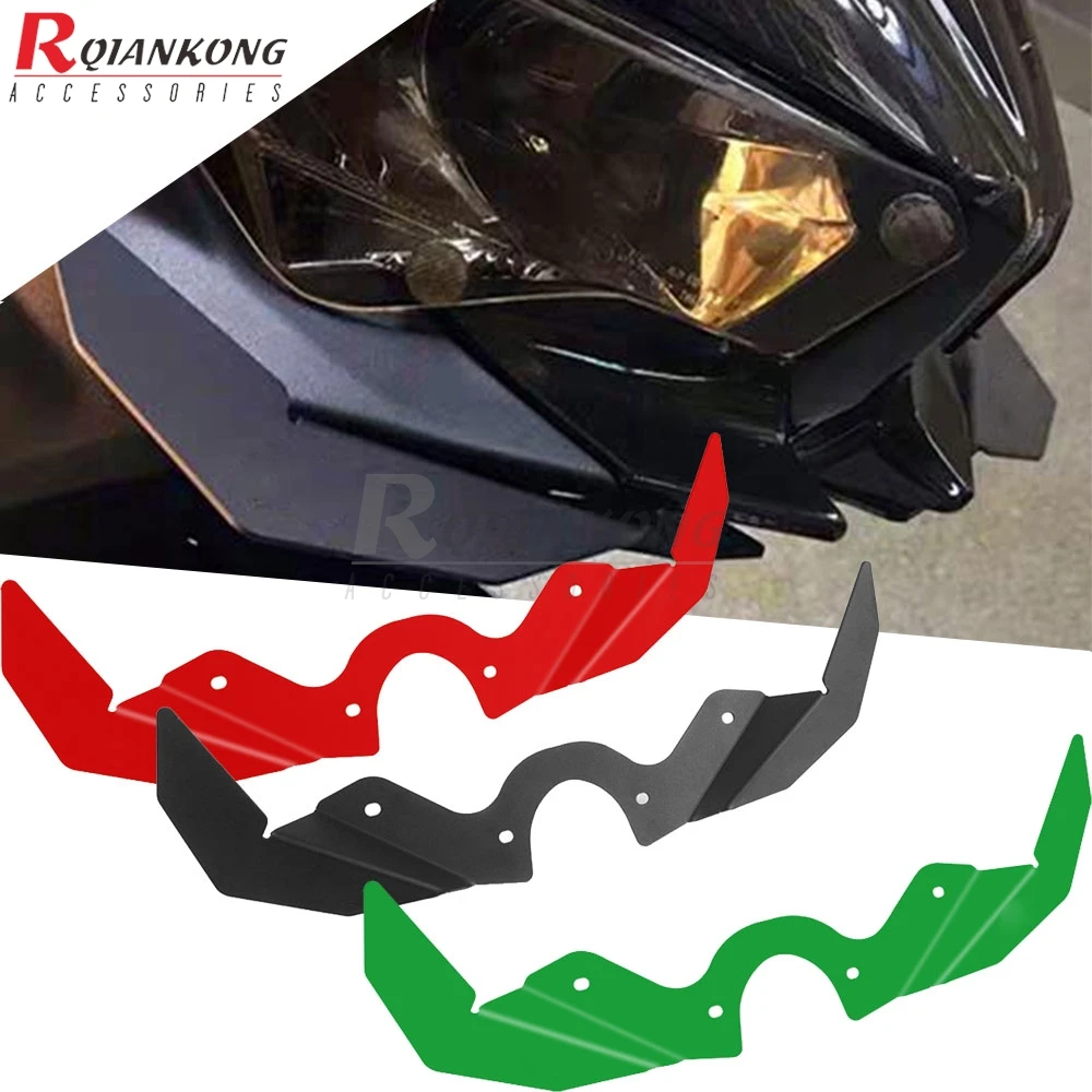 

For Kawasaki Ninja 400 NINJA400 2018 2019 2020 2021 2022 2023 2024 Motorcycle Naked Front Spoiler Winglet Aerodynamic Wing Kit