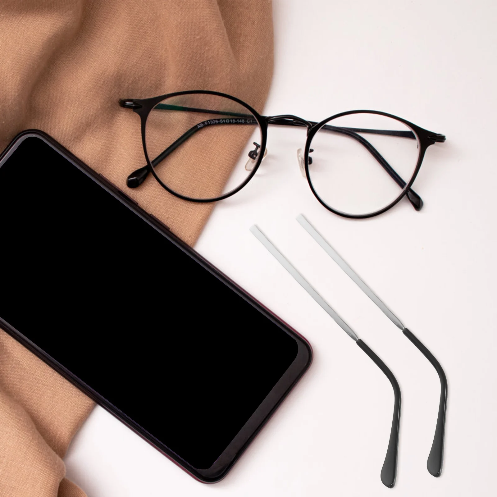 

1Pair Glasses Arm Replacement Metal Temple for Eyeglasses Sunglasses Repair Kit Sturdy Replacement Parts Comfort Fit No Pressure