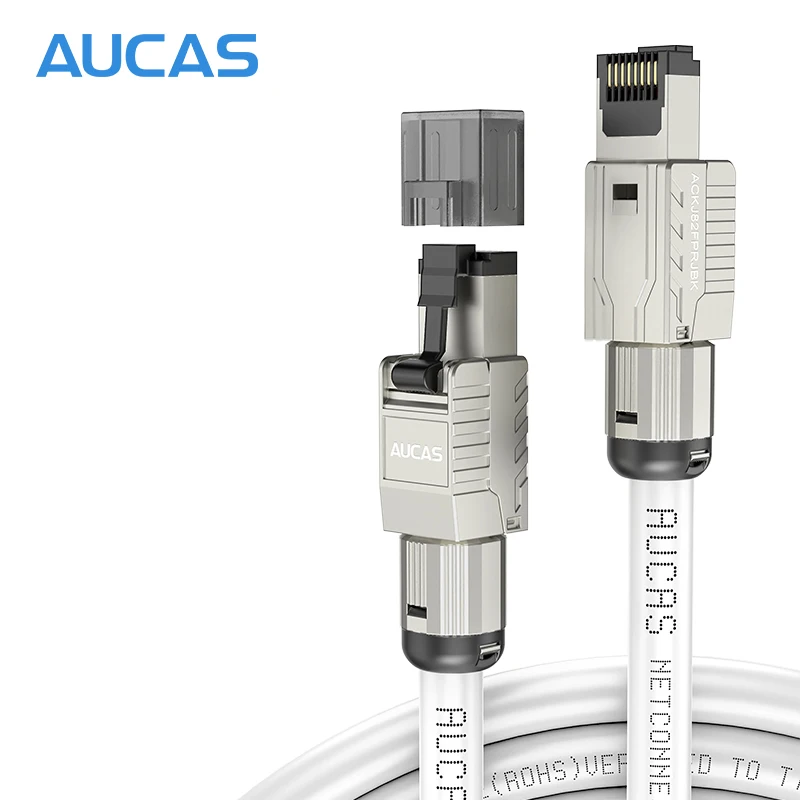 aucas-cat8-40-5gbps-sftpスーパースピードrj45ネットワークlszh-lanケーブル用ラップトップpcイーサネットパッチコードワイヤーライン