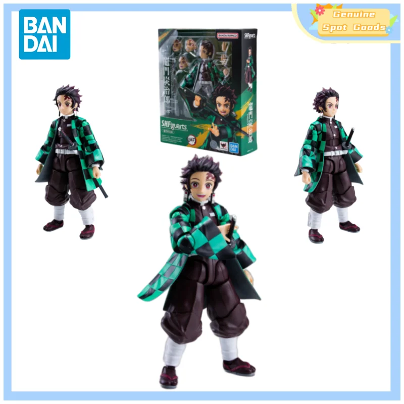 Genuine Bandai Demon Slayer SHF Tanjirou Anime Action Figures Model Figure Toys Collectible Gift for Toys Hobbies Children