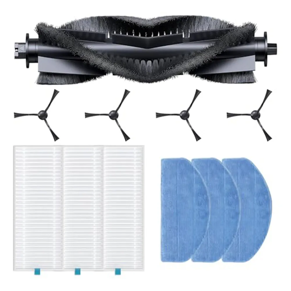 Complete Parts Set for BPMIO B12 Robot Vacuum Main Brush Side Brushes Filters & Mop Pads for Comprehensive Cleaning