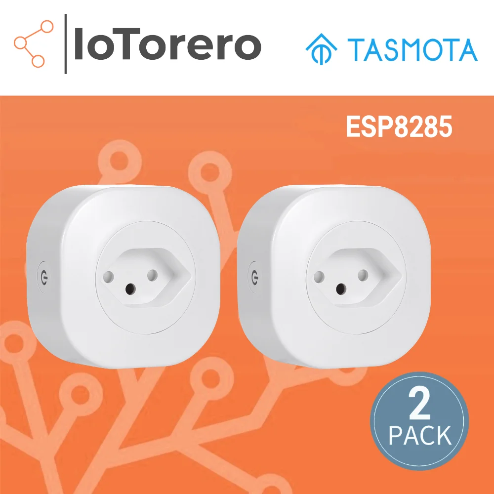 

IoTorero 2 упаковки Tasmota Matter MQTT ESP8285 Швейцария Мониторинг потребления вилки 16 А работает с домашним помощником