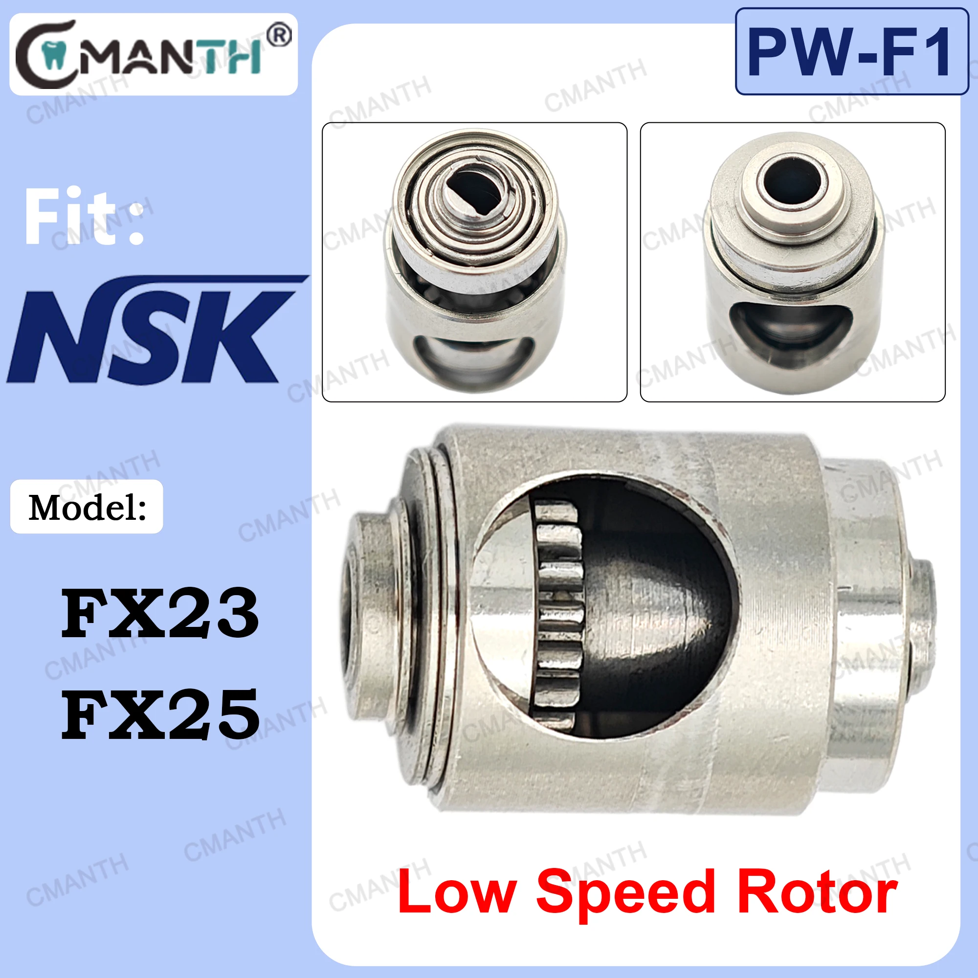 

Dental Handpiece Cartridge Fit for NSK FX23 FX25 Contra Angle Handpiece Low Speed Rotor Dentistry Spare Parts Accessories