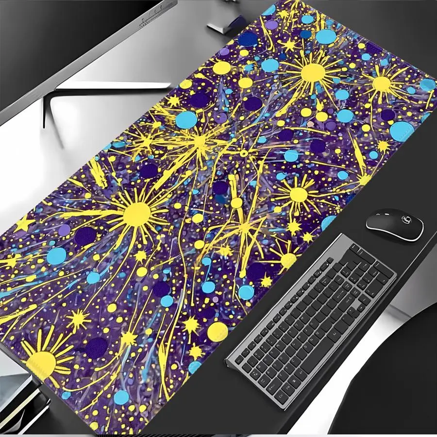 Mouse Pad Keyboard Mouse Pad Computer Laptop Pad Game Console Pad office Pad Desk accessories Waterproof Vibrant Paint Splatter