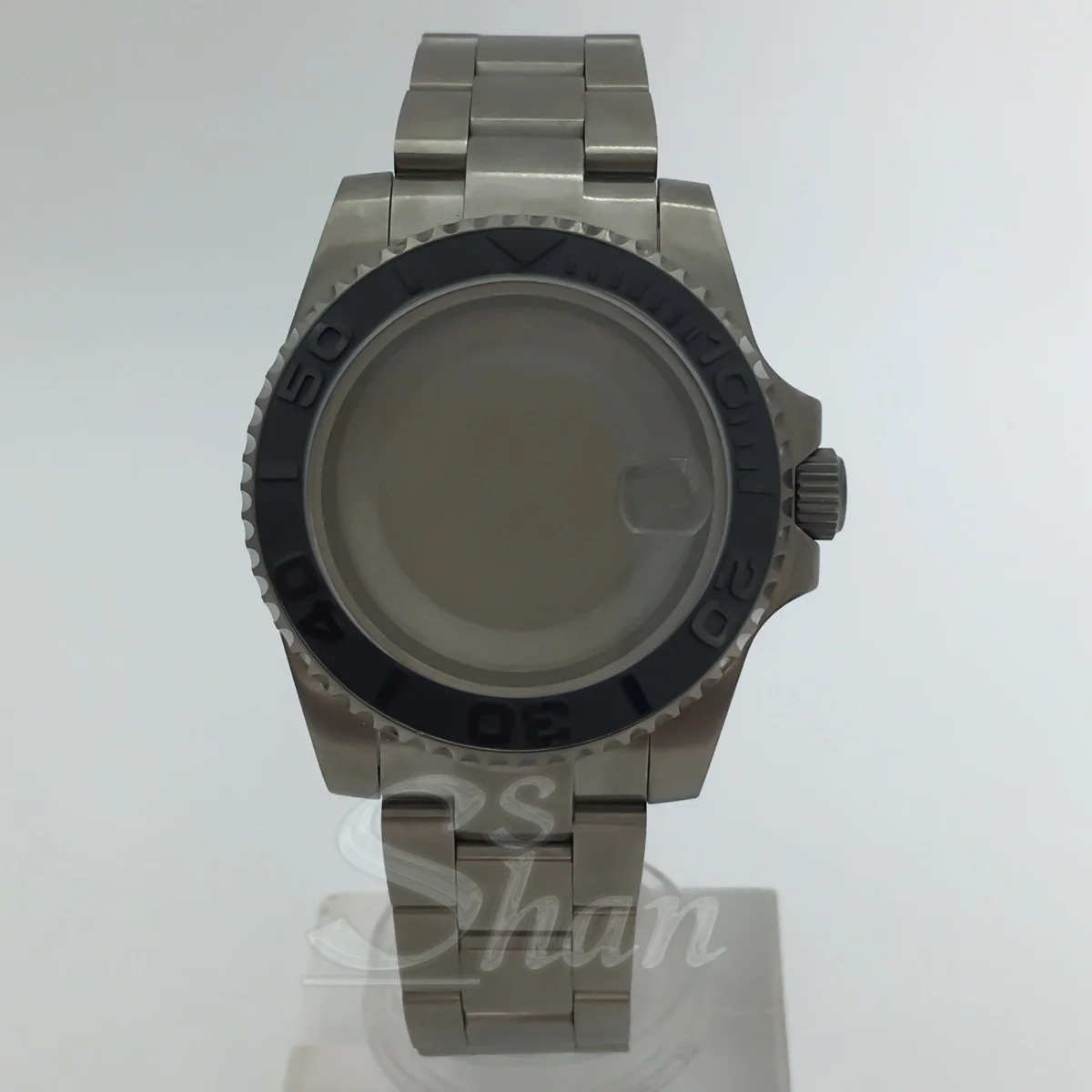Titanium 40mm SUB GMT Watch Case With Bracelet Sapphire Crystal Replacement Watch Parts For NH34A NH35A ETA2824 PT5000 Movements