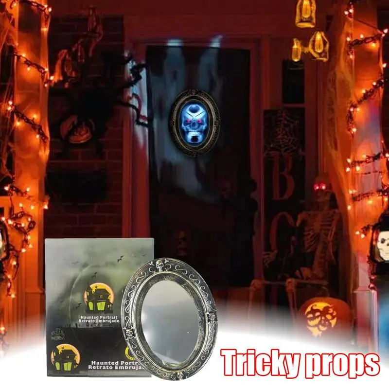 Motion Activated Haunted Mirror Creepy Haunted Mirror With Sounds Speaking Haunted Oval Mirror Horror Prop Spooky Indoor Party