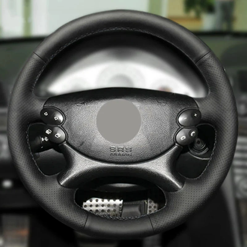 Braid Steering Wheel For Mercedes Benz E G CLK CLS SL Class W211 C209 A209 C219 W463 R230 Car Steering Wheel Black Leather Cover