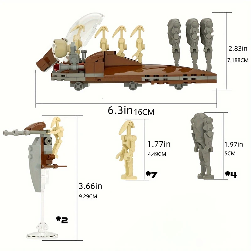 جديد هجوم الحرفية معركة Droids بناء نموذج ستار الجيش MOC كتل مجموعات ألعاب إبداعية حلية هدايا للأطفال الأولاد الكبار 189 قطعة