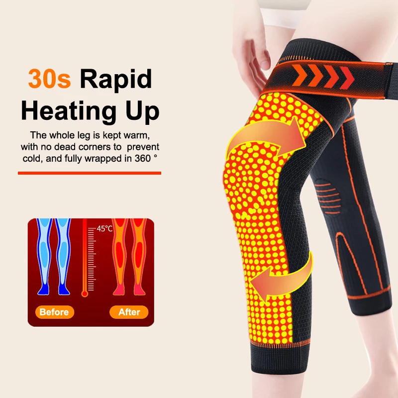 2pcs Self Heating Knee Pads Tourmaline Self-Heating Support Knee Pads Knee Pad Warmers For Arthritis Joint Pain Relief And Injur