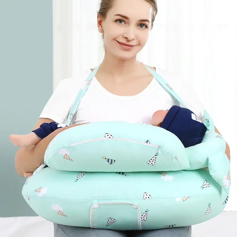 Adjustable Wedge Shaped Breastfeeding Pillow for Newborns and Expecting Mothers Prevents Choking and Regurgitation