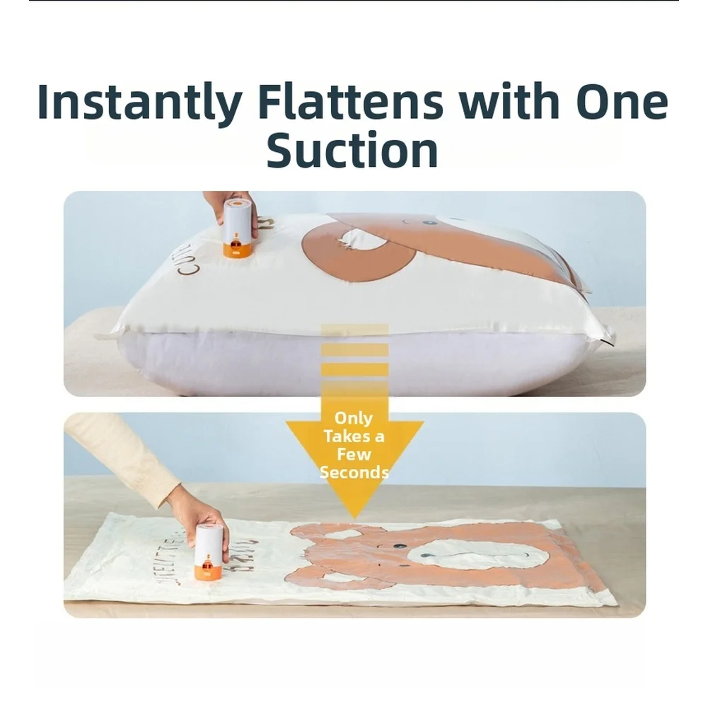 

Electric Vacuum Pump for Compression Bags Wireless with 4000Pa Suction and Dual Use for Vacuuming and Inflating