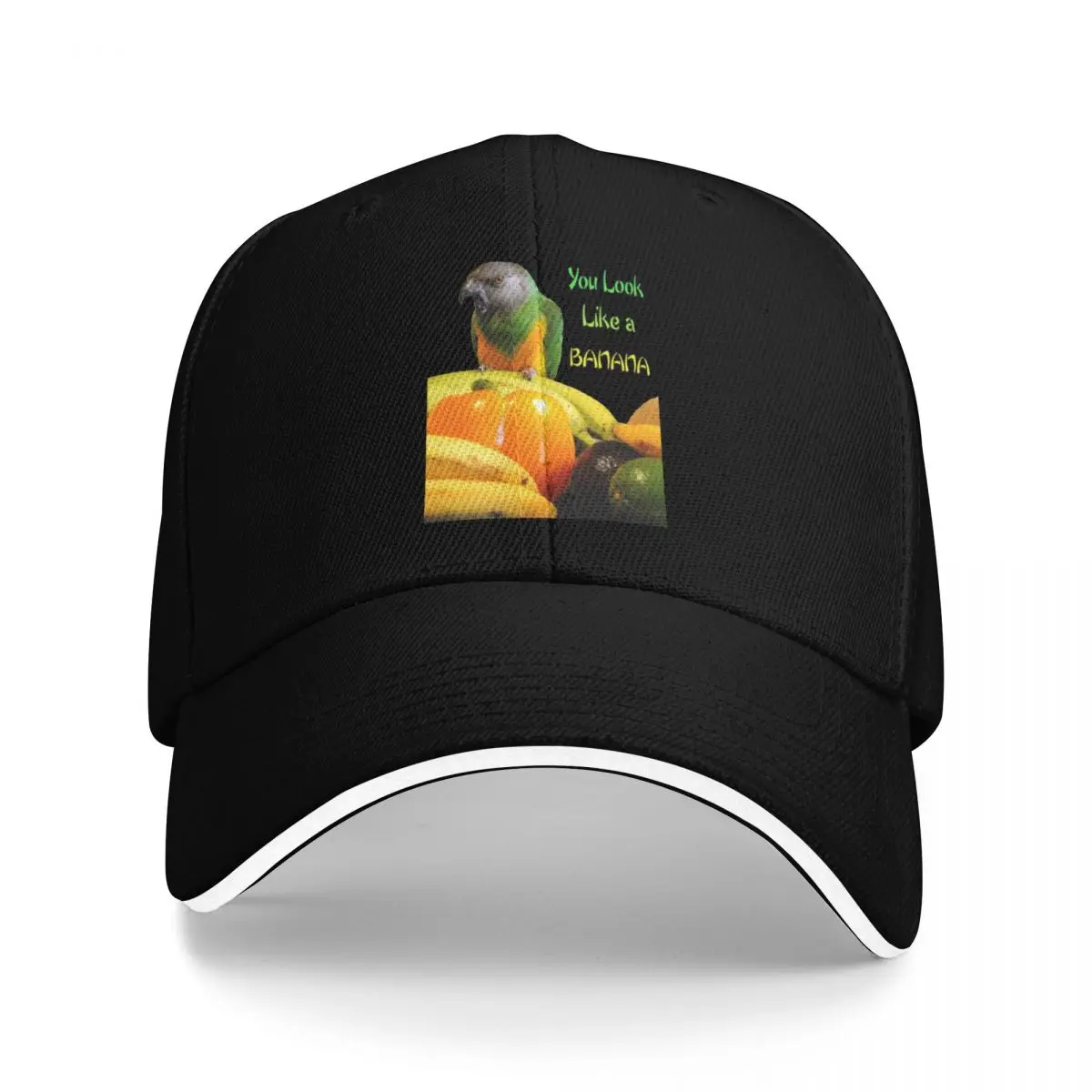 Senegal Parrot Funny Banana Meme Baseball Cap Custom Cap Male hat Luxury man cap cute For Women Men's