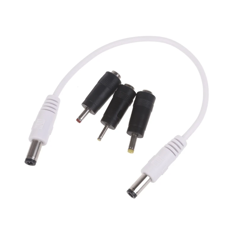 

Power Plug 5.5mmx2.5mm Male Plug to 5.5x2.5mm Male Adapter Connector Cable with 4.0x1.7mm 3.5x1.35mm 2.5x0.7mm Plug