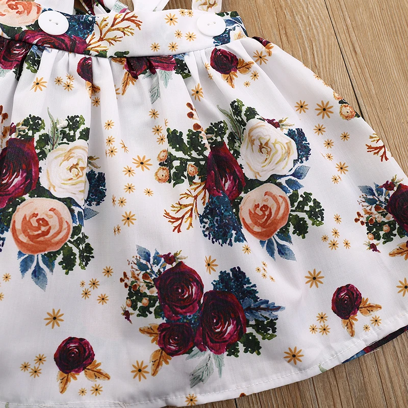 Newborn Baby Girl Infant Clothes Set Ruffle Short Sleeve+Floral Skirt+Bowknot Headband Summer Lovely 3Pcs Outf Toddler Clothing