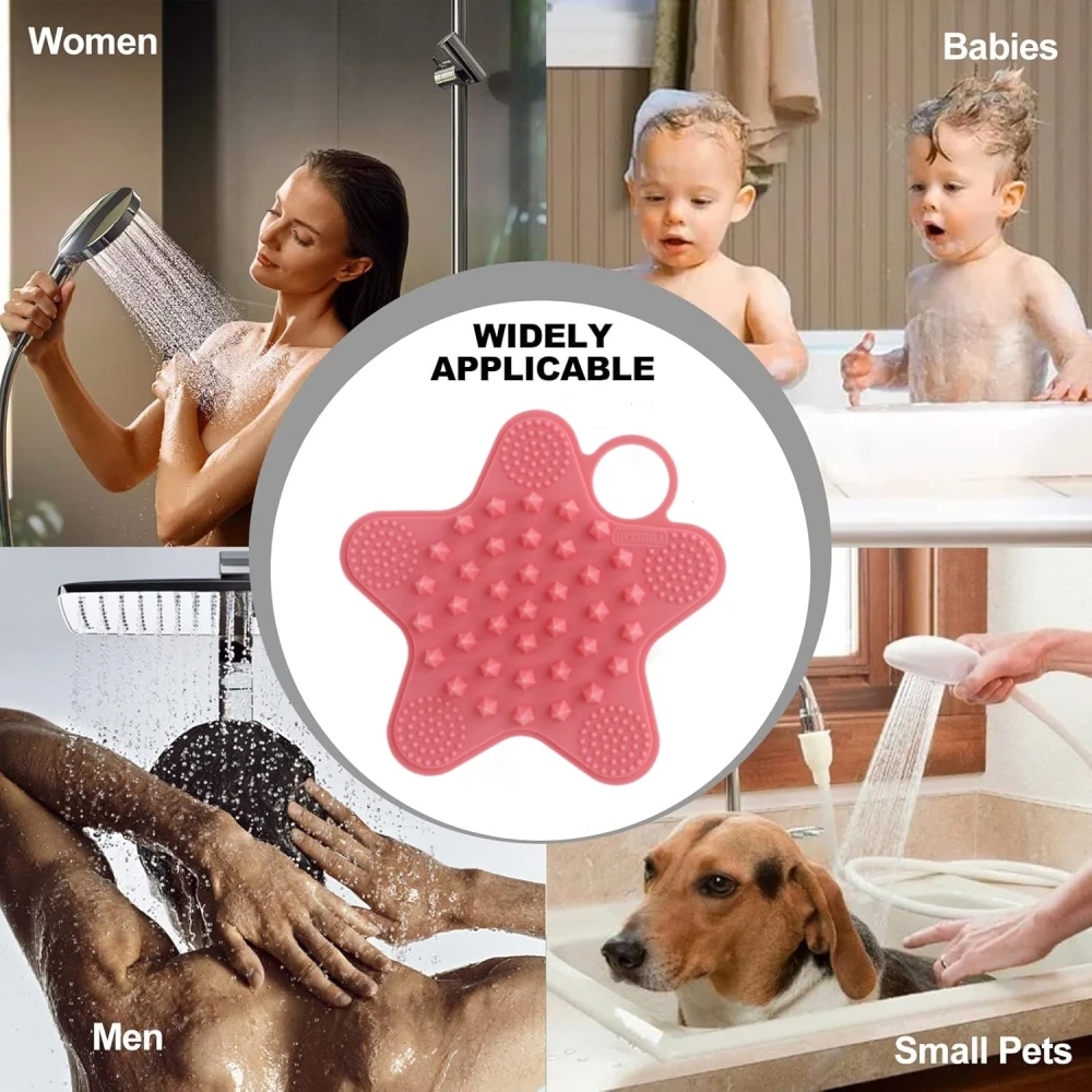 Soft Silicone Exfoliating Brush Wholebody Cleansing Scrubber Shower Head Scalp Massage Comb Hair Root Itching Clean Tool