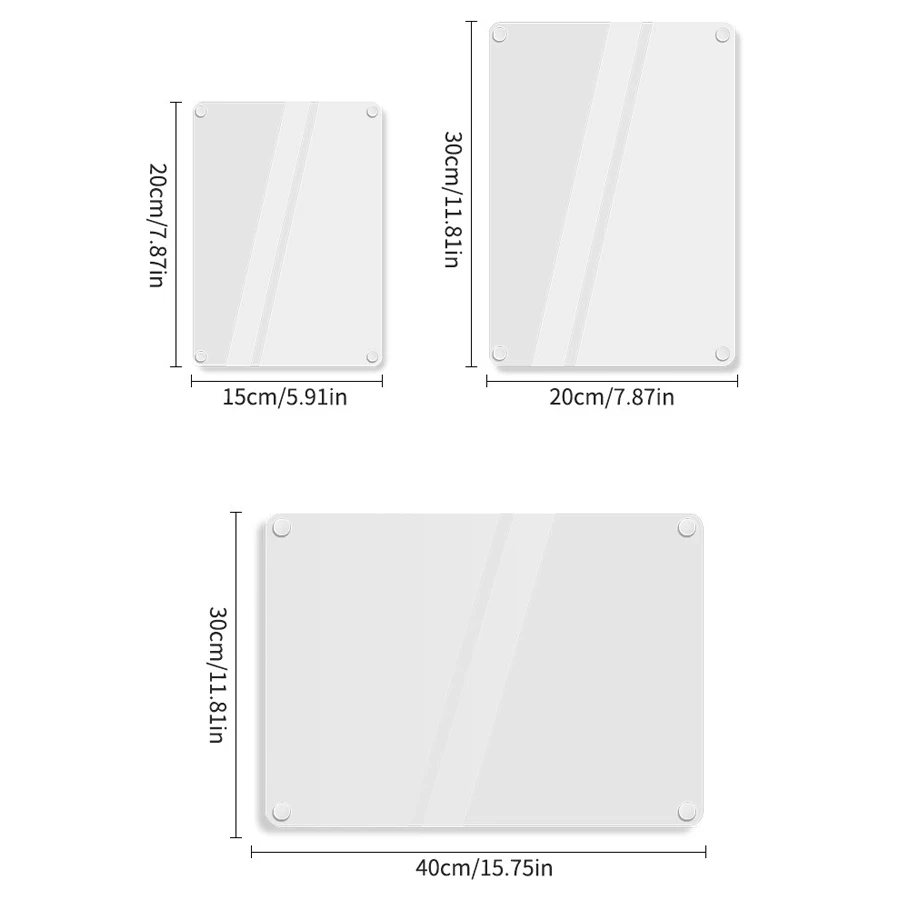 Magnetic Transparent Acrylic Week Plan Message Board Refrigerator Sticker Reusable Dry Erase Grocery List Board with Markers