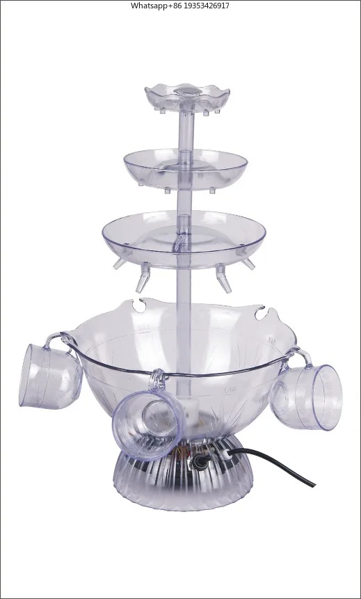 5 glasses of red wine fountain, applicable, can be used for cocktail parties, English insert, American insert, European insert