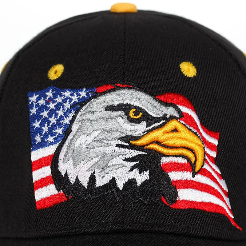 Baseball Cap Male American Flag Eagle Embroidered Baseball Cap Fashion Korean Duck Hat Female Outdoor Sun Protection Hat