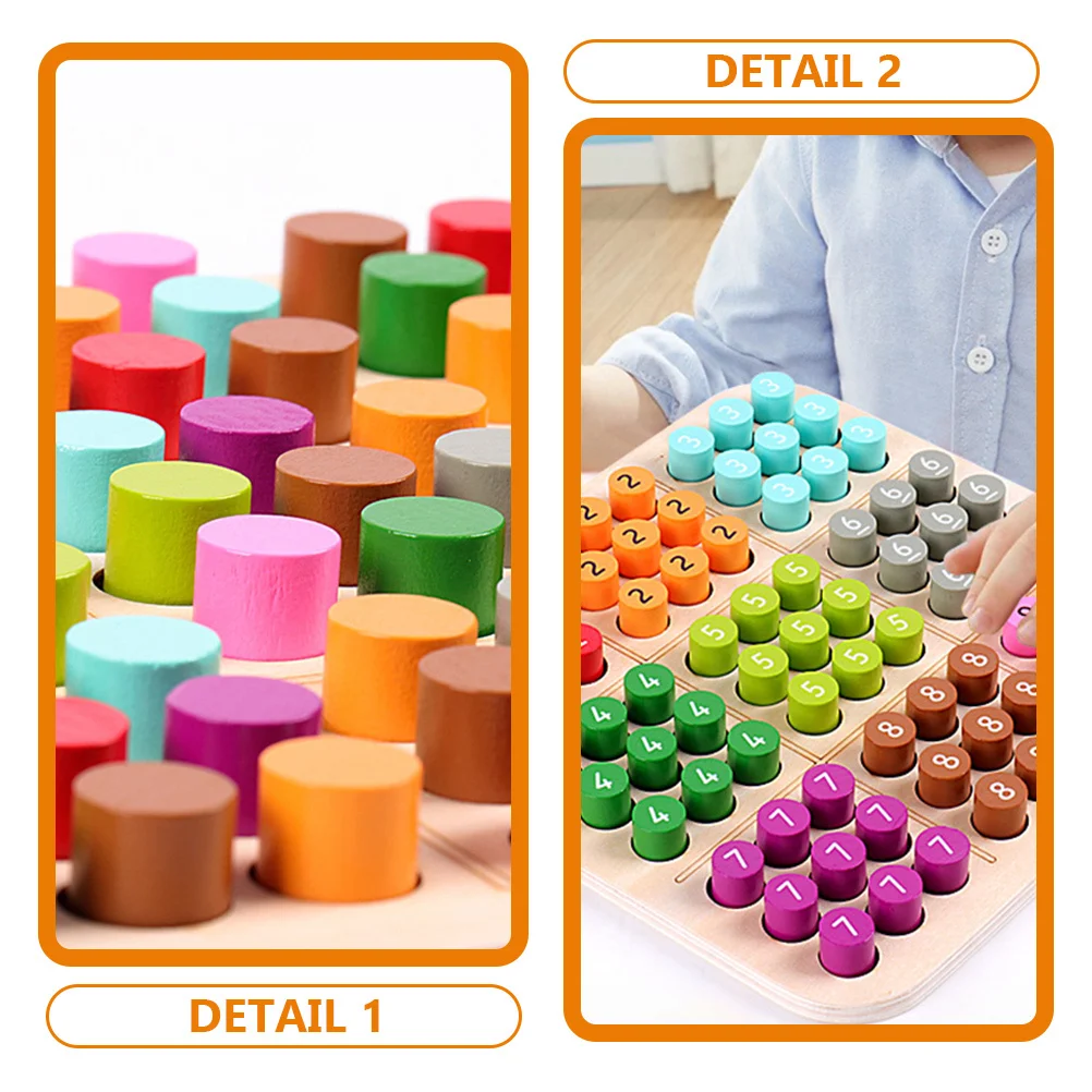 1Set Kids Sudoku Board Game Wooden Educational Intellectual Development Early Learning Arithmetic Board