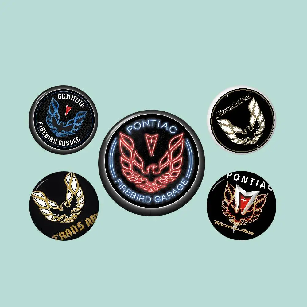 Pontiac Firebird Trans Creative Pins Funny Faces Round Snap-in Brooch Badge Backpack Hat Accessories Jewelry Gifts view 6