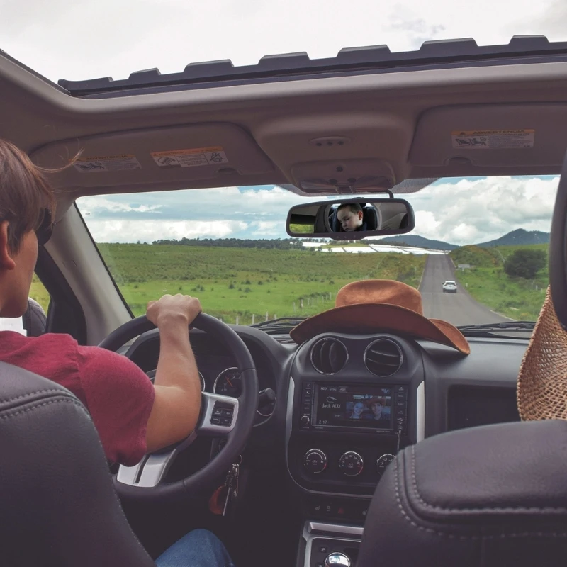 Miroir siège voiture pour enfant, face arrière, avec vue large, incassable, pour siège arrière bébé, pour en