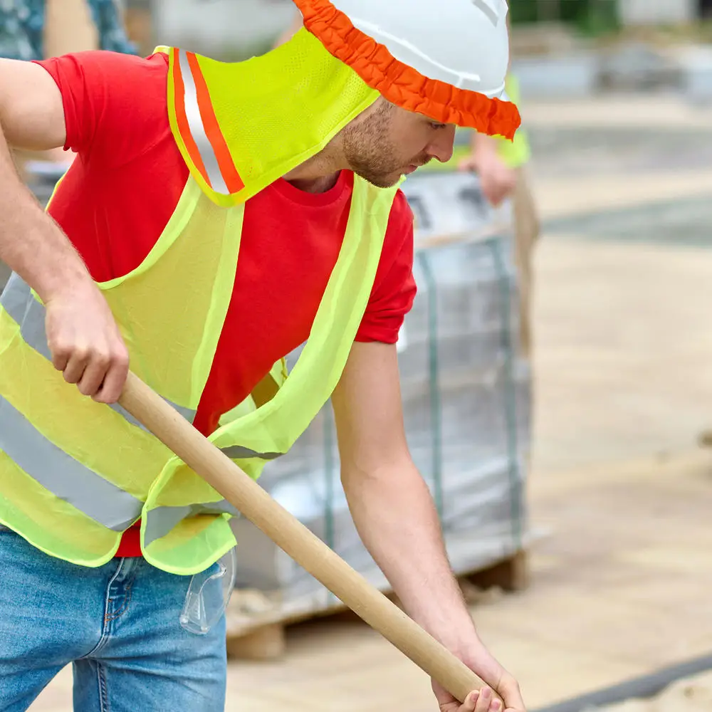 Construction Safety Helmet Visor Cover Hard Hat Sunshade Helmets Reflective Stripe Cap Cover for Construction Workers Protection