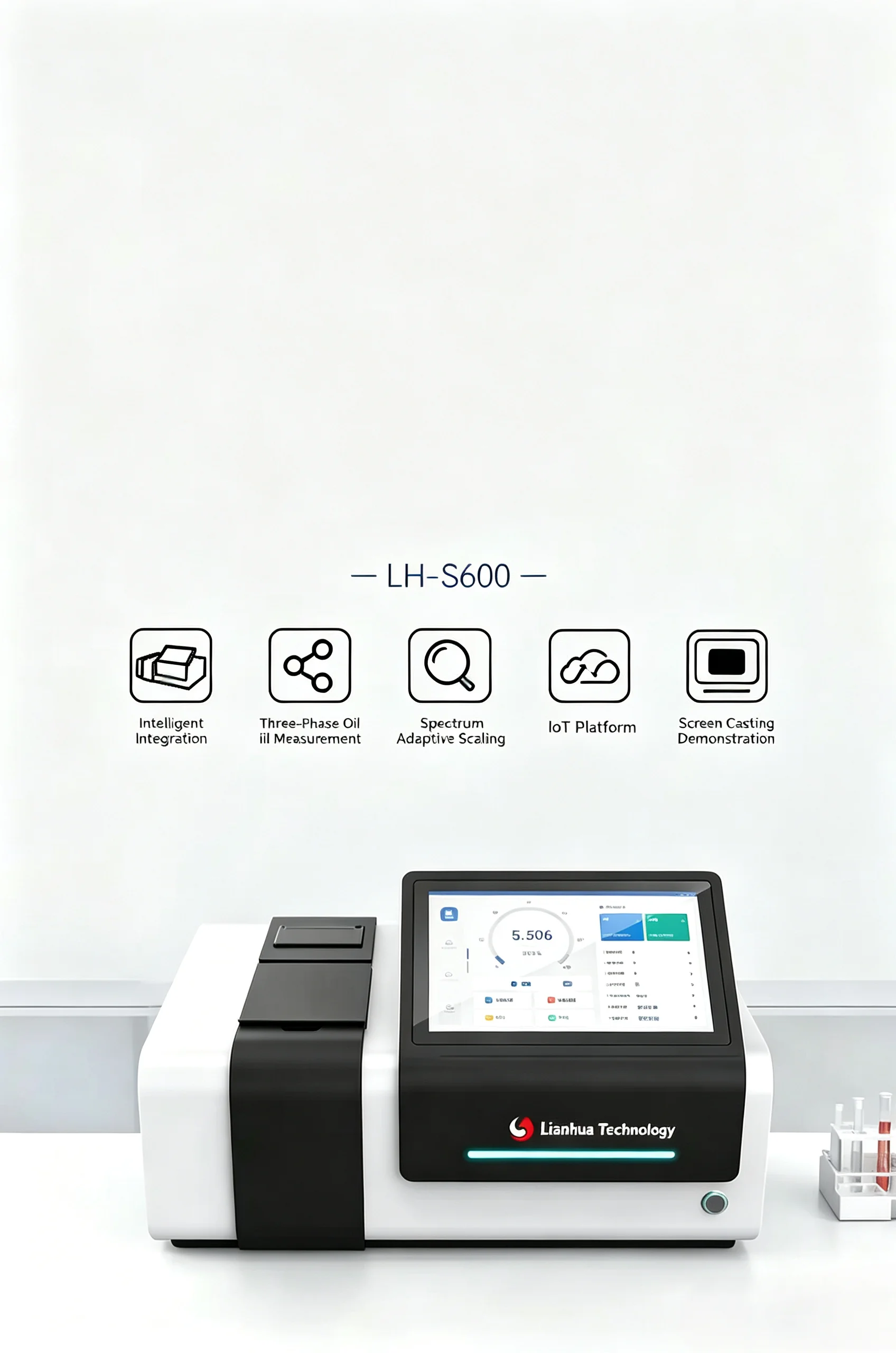 LH-S600 Three Phase Infrared Oil Analyzer, Desktop Petroleum Hydrocarbon Tester for Wastewater Soil Exhaust Detection