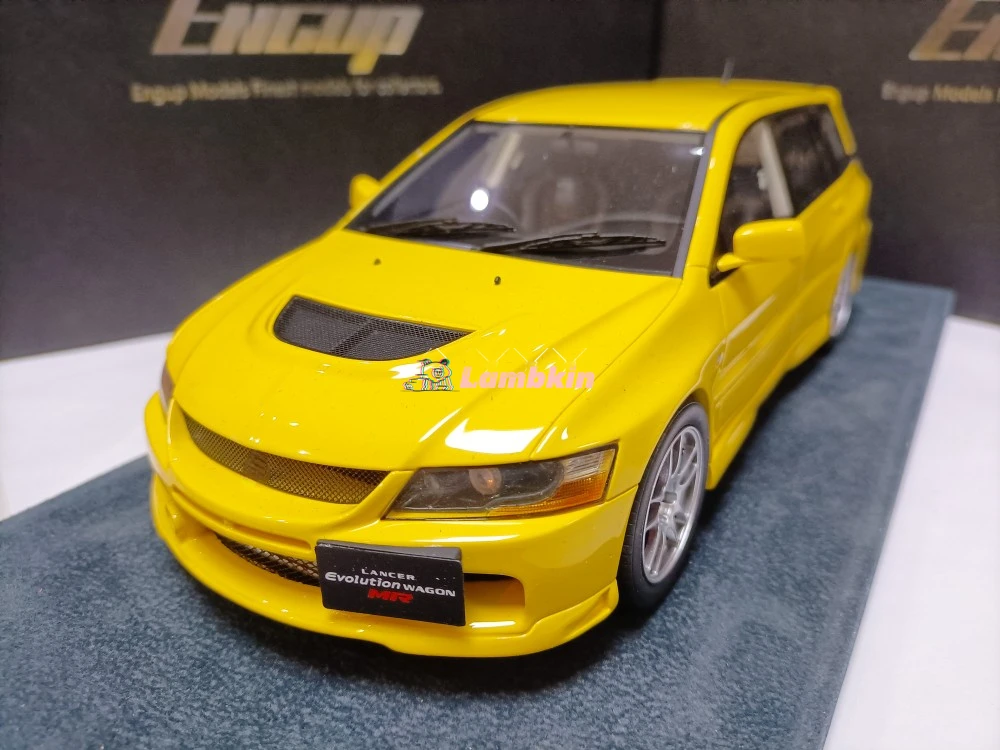 Motor Conversão Wagon Modelo para Mitsubishi Lancer Evo9, Corpo Largo Amarelo, Escala 1/18