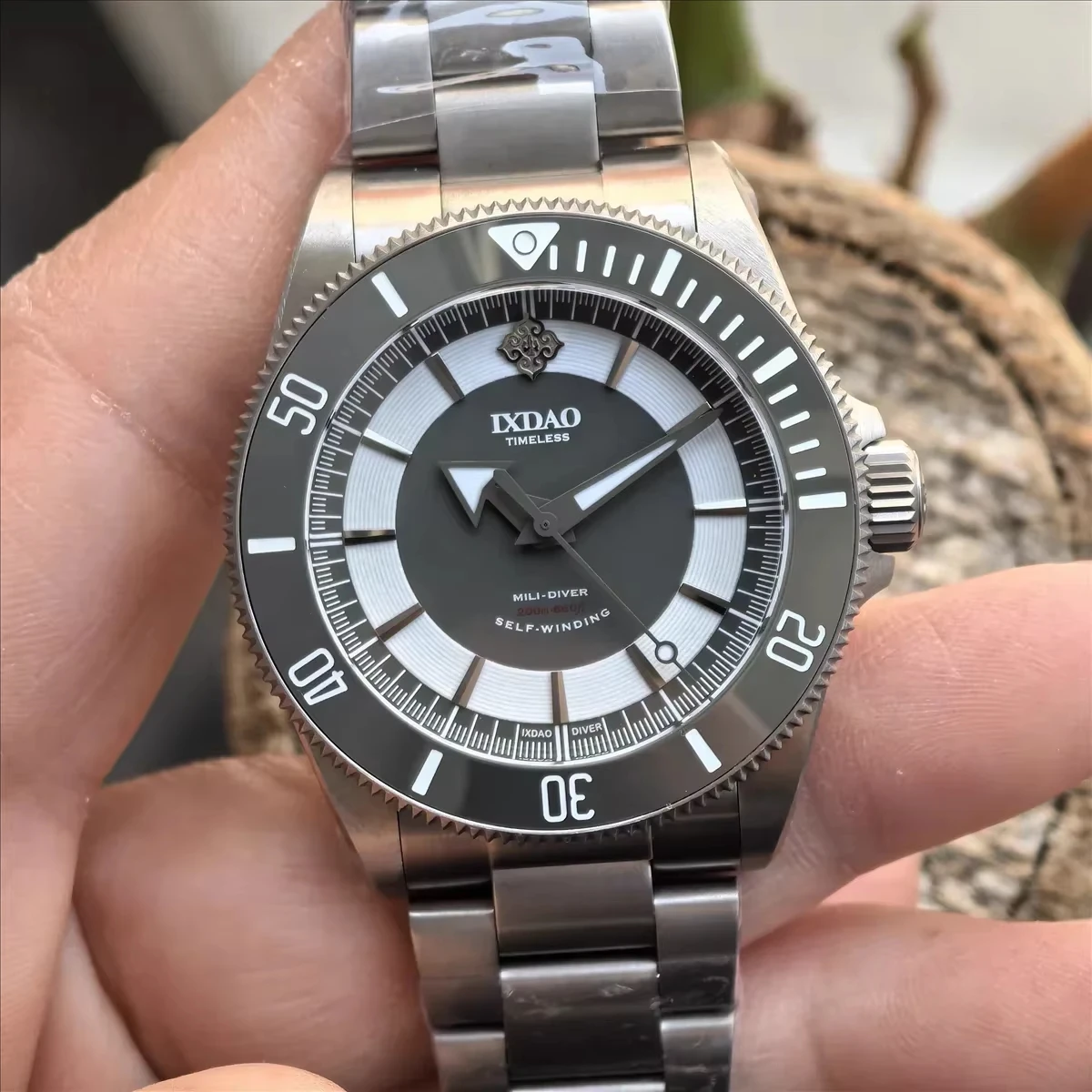 

IXDAO IPOSE 2024 New Original Men's Automatic Mechanical Watch PT5000 Titanium Metal Diving 20Bar Luminous BWG-9 Watches for Man