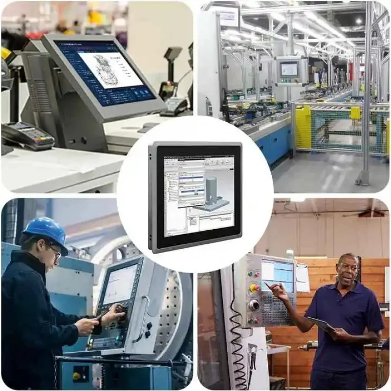 10.1 10.4 12.1 15 17 19 21.5 بوصة لوحة الكمبيوتر Ip65 مقاوم للماء 10 نقاط بالسعة شاشات تعمل باللمس للصناعة