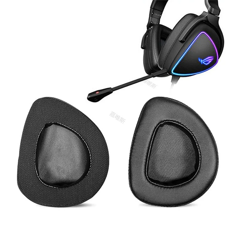 

Replacement protein leather Ear pads cushion Earpads for ASUS ROG Delta Aura Sync USB-C Gaming Headsets