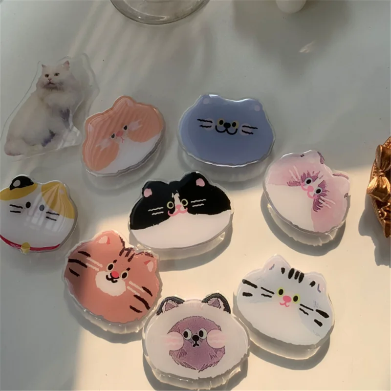 

Милый держатель для телефона в виде котика, кольцо-подставка, раскладная подставка-держатель для пальца, кронштейн-подставка для мобильного телефона