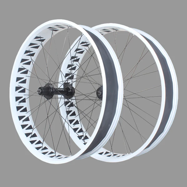 26x4.0/4.9 Inch Fat Bike Sneeuwscooter Schijfrem Wiel Set Peilin Hub Holle Voor 135Mm Achter 190Mm Fatbike Geanodiseerd kleur