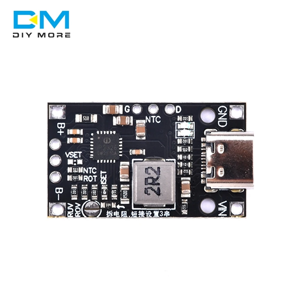 Diymore סוג-C USB ליתיום סוללה טעינת Boost מודול 2/3S BMS 15W 8.4V 12.6V 1.5A מאוזן תמיכה מהיר תשלום לוח