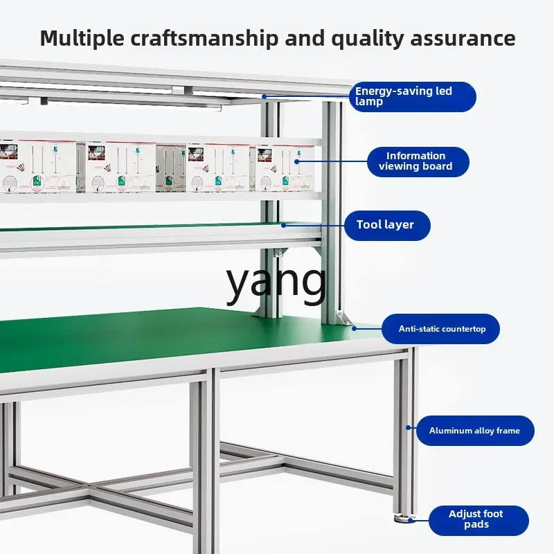 LTT Aluminum Alloy Anti-Static Workbench Workshop Maintenance Inspection Console